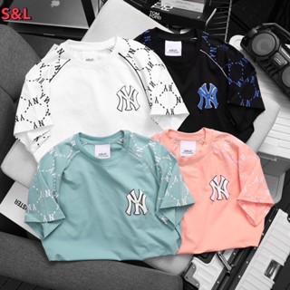 โปรแรง คุ้มเกินราคา เสื้อยืด MLBเสื้อยืดคอกลม  เสื้อยืดแฟชั่นแบรนด์