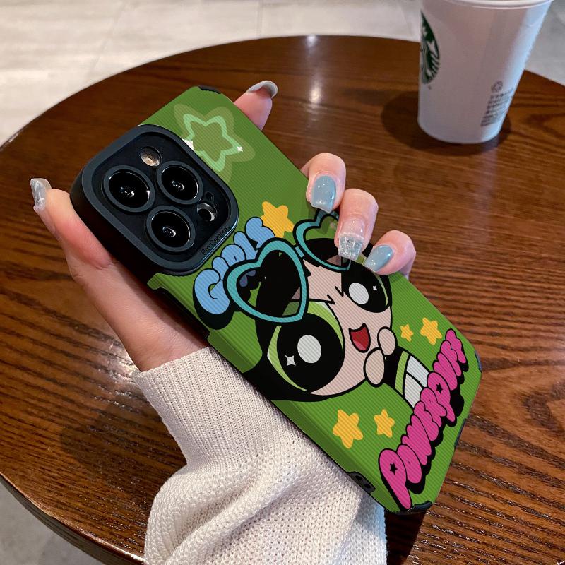 เคสโทรศัพท์มือถือ กันกระแทก ลายพาวเวอร์พัฟฟ์เกิร์ล แฟชั่น สําหรับ IPhone 11 14 13 12 Pro Max XR 14 6 6s 8 7 Plus X XS Max SE2