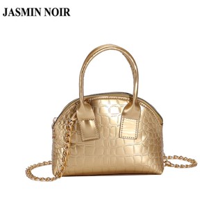 Jasmin NOIR กระเป๋าถือ กระเป๋าสะพายไหล่ ลายหนังจระเข้ พร้อมสายสะพาย สําหรับผู้หญิง