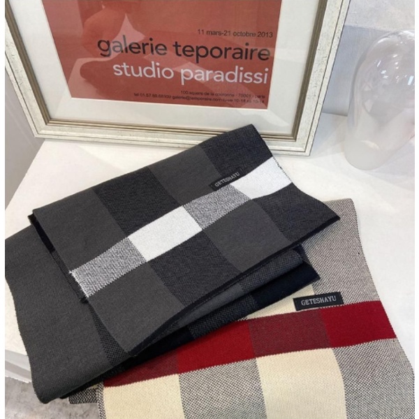 ผ้าพันคอลําลอง ลายสก๊อต ให้ความอบอุ่น เข้ากับทุกการแต่งกาย สไตล์ญี่ปุ่น สําหรับผู้ชาย - รูปที่ 6