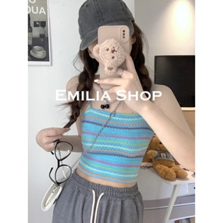 EMILIA SHOP  เสื้อ เสื้อแขนกุด ครอปแขนกุด สไตล์เกาหลี  ทันสมัย ทันสมัย รุ่นใหม่ fashion A20K04A 36Z230909