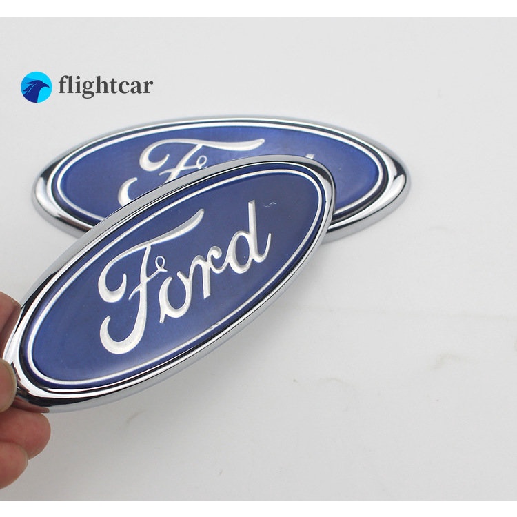 Flighcar ใหม่ กระจังหน้ารถยนต์ หน้า หลัง 11.5x 4.5 ซม. สําหรับ Ford Ecosport Logo 2 3 4 5 Mk2 Mk3 Mk