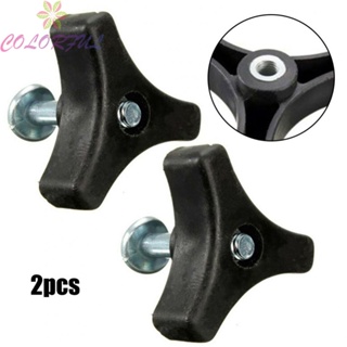 【COLORFUL】Screw Bolt Triangle Handle 2pcs Fits For Honda For Lawn Mower Machine Mountfield