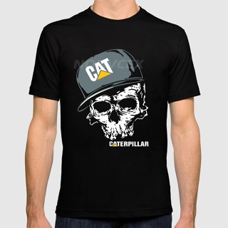 Qiuy5 {พร้อมส่ง เสื้อยืด ผ้าฝ้าย 100% พิมพ์ลายโลโก้ Caterpillar พลัสไซซ์ XS-6XL สําหรับผู้ชาย ของขวัญคริสต์มาส