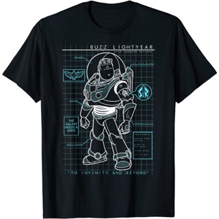 Disney Pixar Toy Story 4 Buzz Lightyear Schematics Portrait T-Shirt Mens comfortable cotton T-shirt_05