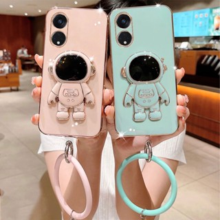 เคสโทรศัพท์มือถือแบบนิ่ม ลายนักบินอวกาศ พร้อมที่ตั้งวาง หรูหรา สําหรับ OPPO Reno8 T 4G 5G Reno 8T 4G 2023