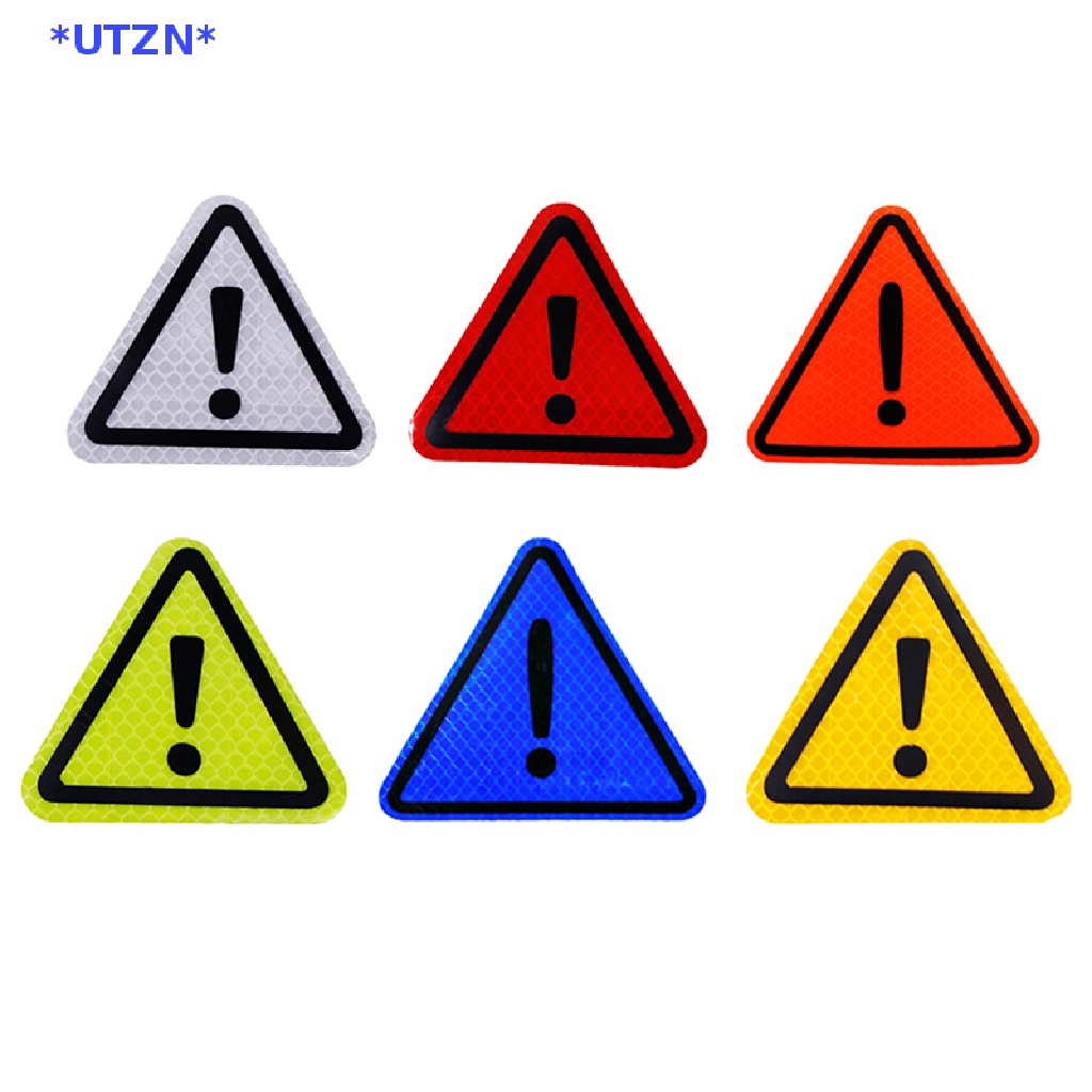 Utzn> สติกเกอร์สะท้อนแสง ทรงสามเหลี่ยม สําหรับติดตกแต่งรถยนต์