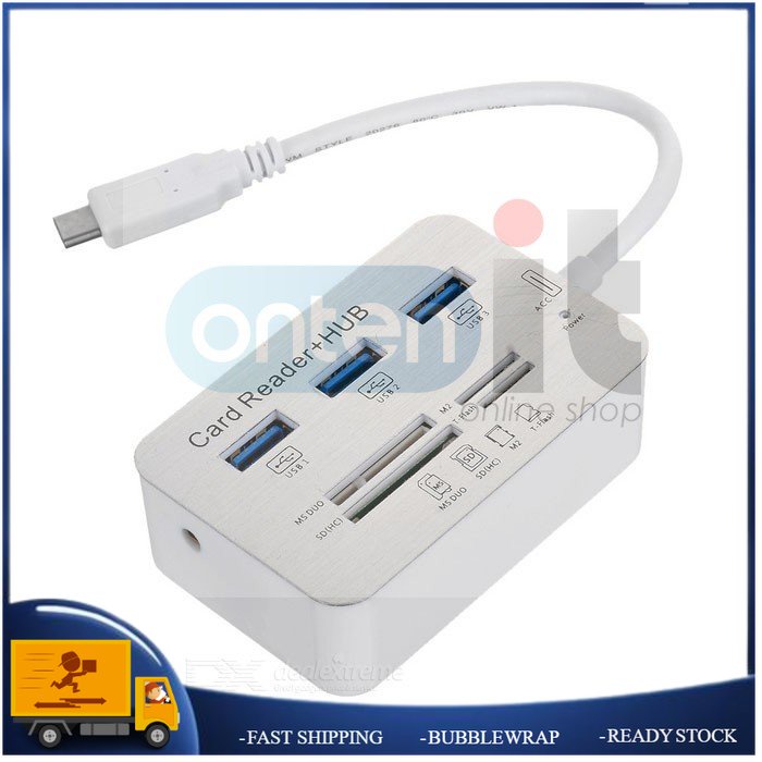 TYPE C / USB 3.0 Hub USB 3.1 MS/ M2/ SD/ TF Card Reader 7 in 1
