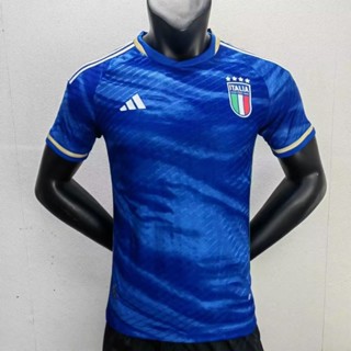 เสื้อกีฬาแขนสั้น ลายทีมชาติฟุตบอล Italy 23-24 ไซซ์ S-XXL ชุดเหย้า