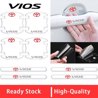 สติกเกอร์ใส ป้องกันรอยขีดข่วน สําหรับติดมือจับประตูรถยนต์ Toyota Vios GR