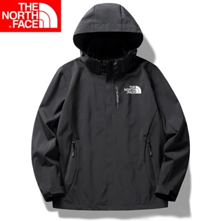 The North Face เสื้อแจ็กเก็ต เสื้อโค้ท พิมพ์ลายโลโก้ ให้ความอบอุ่น แฟชั่นยอดนิยม สําหรับผู้ชาย