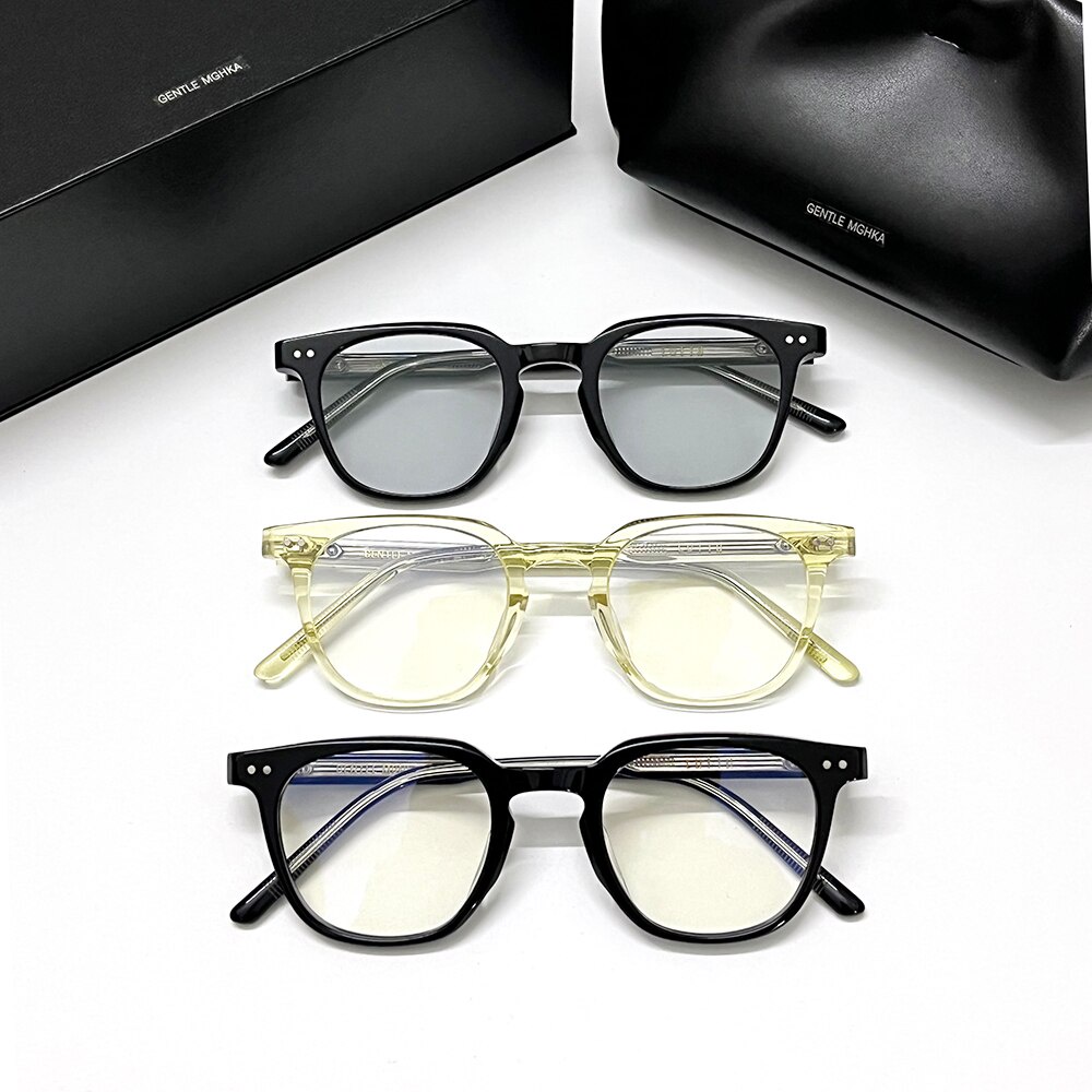 ncz 2022 GENTLE LUTTO แว่นตากรอบแว่นตา Vintage Vintage รอบ Monster แว่นตาผู้หญิง Retro สายตาสั้น Acetate แว่น ozc