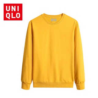 UNIQLO เสื้อกันหนาว คอกลม มีฮู้ด ระบายอากาศได้ดี สําหรับคู่รัก