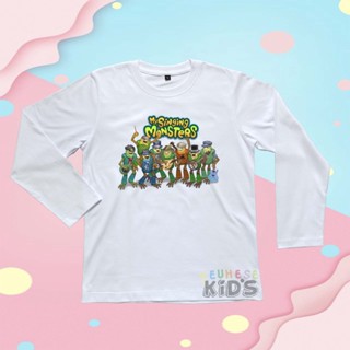 เสื้อยืดแขนยาว พิมพ์ลายตัวละคร SHUGABUSH FAMILY MY SINGING MONSTER GAME สําหรับเด็ก