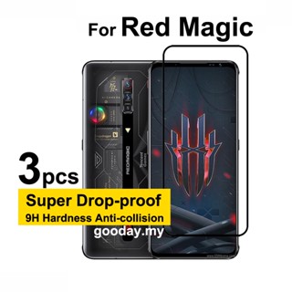 ฟิล์มกระจกนิรภัยกันรอยหน้าจอ สําหรับ Nubia Red Magic 6s Pro 7 7s 6 8 Pro Plus 5s 5G 3 3s ZTE Blade A72 A52 A71 A51 A31 Plus V40s V40 V30 Vita Axon 30 Pro 20 11 se A41 3 ชิ้น อัลตร้า 5G