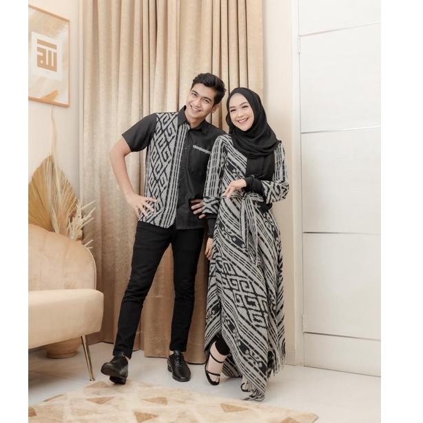 ราคาพิเศษ TORAJA WOVEN COUPLE GREY CAMPUS BATIK COUPLE WEDDING DRESS WOVEN TOP WOVEN OUTER WOVEN COU