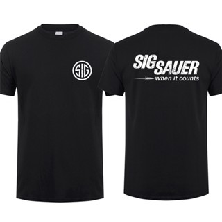 เสื้อยืด พิมพ์ลายกราฟฟิค Sig Sauer P320 Firearms สําหรับผู้ชาย