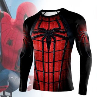 เสื้อยืดแขนสั้น พิมพ์ลายภาพยนตร์ Marvel Cobweb สไตล์ยุโรป และอเมริกา เหมาะกับใส่ออกกําลังกาย สําหรับผู้ชาย