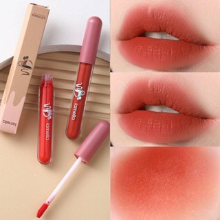 "พร้อมส่ง" ลิปแมทเนื้อกำมะหยี่ เม็ดสีเนื้อละเอียดติดทนนาน สีสวย น่ารักสไตล์เกาหลี ลิปสติกเนื้อแมท เนื้อซอฟแมท