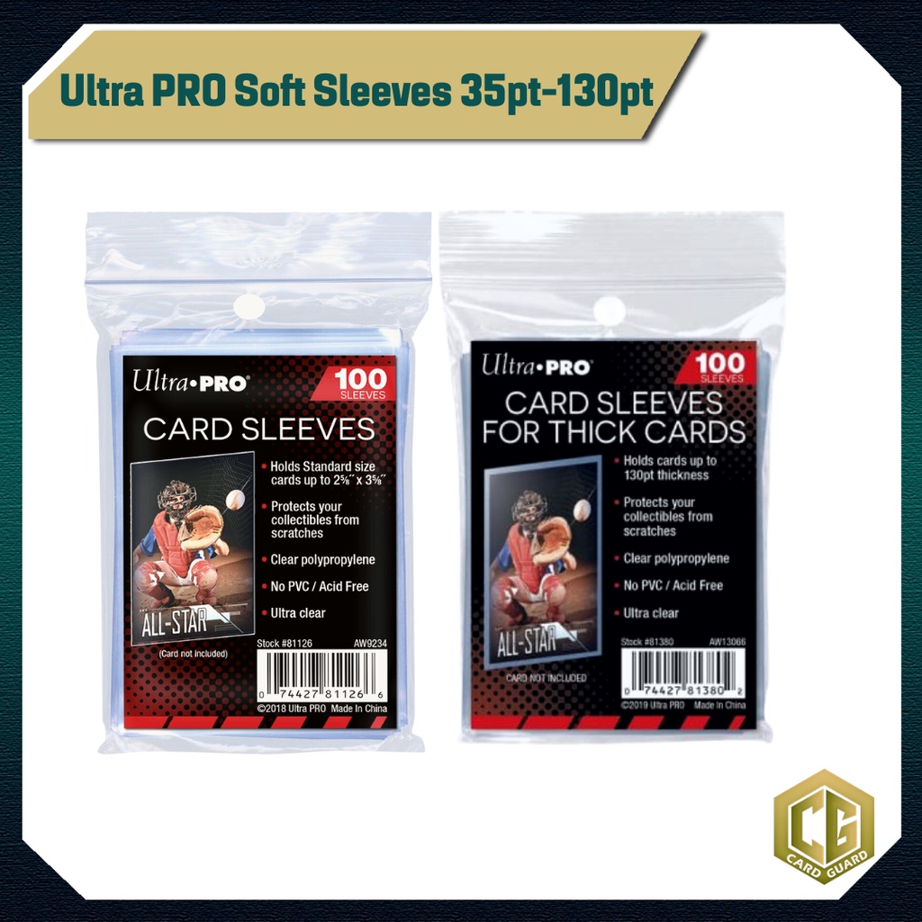 [Card Guard] Ultra Pro Card Sleeves 35pt / 130pt สำหรับการ์ดปกติ และ การ์ดหนา แพคละ 100 ซอง