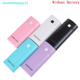 Gentlehappy กล่องเคสชาร์จโทรศัพท์มือถือ USB 18650 พร้อมแฟลชไนท์ 2 ชิ้น