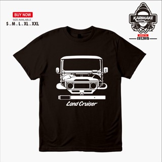 Tide Toyota Land Cruiser FJ40 เสื้อยืดแขนสั้นลําลอง ผ้าฝ้าย พิมพ์ลายรถยนต์ สําหรับผู้ชาย และผู้หญิง