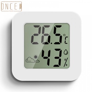 【ONCEMOREAGAIN】Thermometer humidity meter indoor mini LCD display time temperature for indoor room thermometer