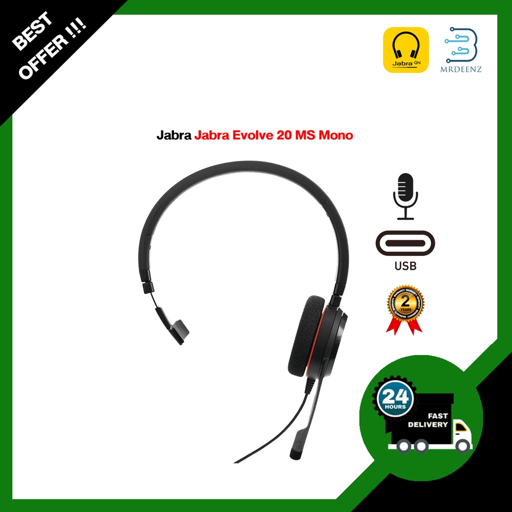 Jabra Evolve 20 MS Mono USB-A