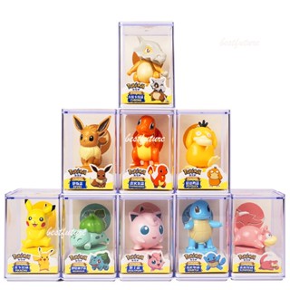 ตุ๊กตาฟิกเกอร์ Pokemon Pikachu Cubone Psyduck Eevee Slowpoke Jigglypuff ของเล่นสําหรับเด็ก