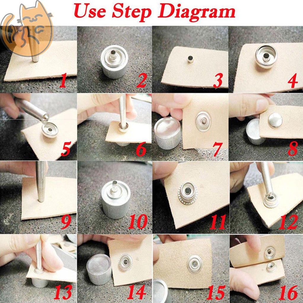 ชุดกระดุม สเตนเลส ทนทาน 200 ชิ้น พร้อมคีม SHOPTKC8635 - รูปที่ 7