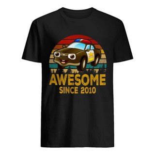 Vintage Retro Awesome Since 2010 2015 2016 Cute 10Th 5Th 4Th 3Rd 2Nd 1St Birthday Police Car Lover T Shirt_03