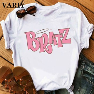 Vintage Tops Male Pink Bratz Women T-Shirt 2020 Letters Lip Print Graphic Female Harajuku_12