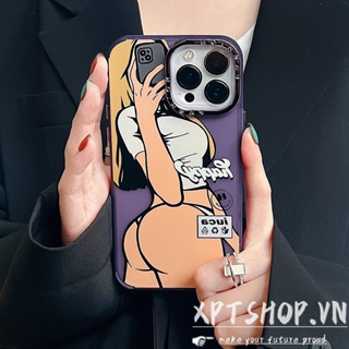 Luxurious Sexy Girl Frosted Plating Camera Protect Phone Case Compatible For iPhone 14 14Plus 13 12 11 Pro Max Shockproof  Soft Cover