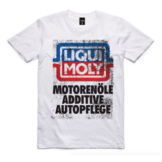 เสิ้อยืด คอกลม มอเตอร์ไซต์ รถยนต์ วินเทจ น้ำมันเครื่อง liqui moly LI001