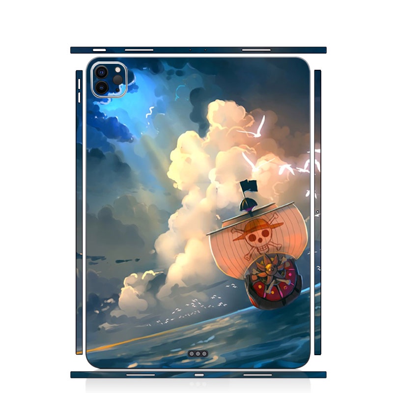 Pirate นักบินอวกาศผิวสําหรับ iPad Pro 2022 2021 2020 Air 4 5 M2 2024 Mini 6 3M Wrap Back Screen Protector ฟิล ์ มสติกเกอร ์ ที ่ มีสีสัน