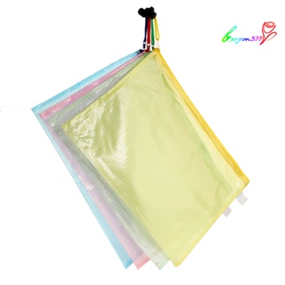 【AG】Plastic Zipper Bag File Document Protective Folder School Stationery