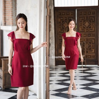 Demi Dress – สีแดงเลิอดหมู