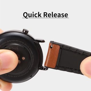 สายนาฬิกาข้อมือ สายหนังวัวแท้ ปลดไว 18 มม. 20 มม. 22 มม. แบบเปลี่ยน สําหรับ Amazfit Samsung Smart Watch