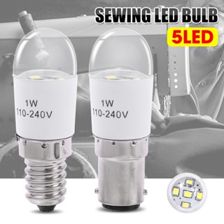 หลอดไฟ LED BA15D E14 อเนกประสงค์ ประหยัดพลังงาน ขนาดเล็ก สีขาว สําหรับจักรเย็บผ้า