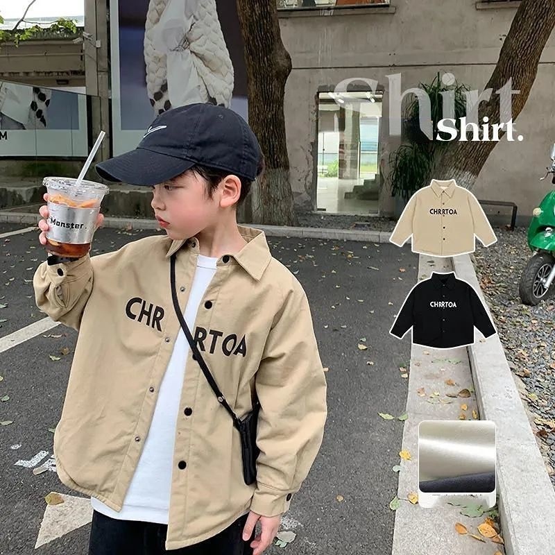 เสื้อแขนยาว ผ้าฝ้าย MIDF สําหรับเด็กผู้ชาย