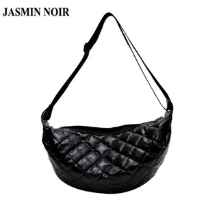 Jasmin NOIR กระเป๋าถือ กระเป๋าสะพายไหล่ ลายสก๊อต เรียบง่าย สําหรับสตรี