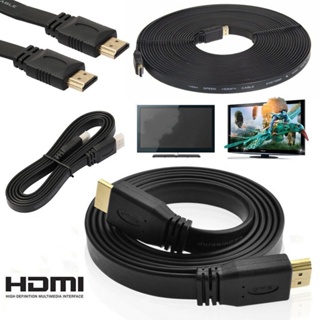 HDMI High Speed 1.5M 3M 5M 10M1080p 3D VER 1.4 สายแบบอ่อนแบนยาว 1.5-10เมตร (Black)