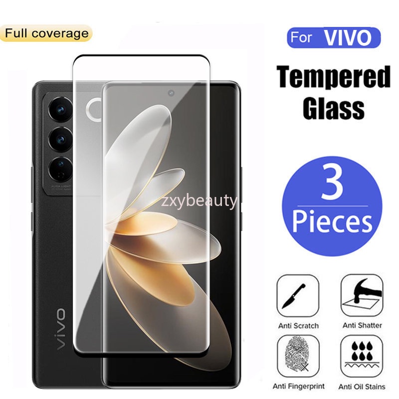 ฟิล์มกระจกนิรภัยกันรอยหน้าจอ ขอบโค้ง สําหรับ Vivo V29 V27 Pro V27E V29E V29Lite Lite VIVOV27 E V27Pr