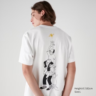 Uniqlo Yusuke Hanai UT เสื้อยืดแขนสั้น พิมพ์ลายกราฟฟิค R240