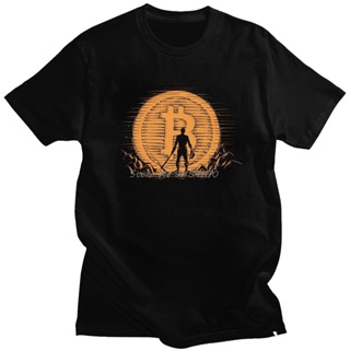 Bitcoin Mining T Shirt for Men 100% Cotton Casual T-shirt O-neck Short Sleeve Cryptocurrency BTC Miner Nice Cool De_05