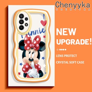 เคสโทรศัพท์มือถือแบบนิ่ม ใส กันกระแทก ลายการ์ตูนมินนี่น่ารัก หลากสี สําหรับ Samsung A23 M23 5G