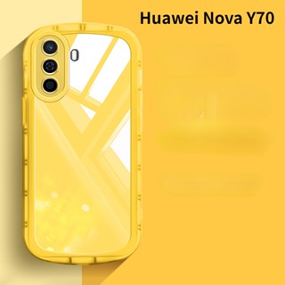 Huawei Nova Y90 Y70 Plus เคสโทรศัพท์ ซิลิโคนนุ่ม กันกระแทก และฝาครอบ