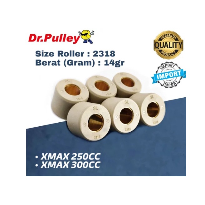 ชุดลูกกลิ้ง DR Pulley 2318 Xmax 250 ลูกกลิ้งมาตรฐาน