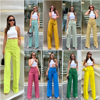 Marina buttons high-waist pant กางเกงขากระบอก กางเกงเอวสูง สุดปัง เรียบหรู แฝงความน่ารัก สวยสับสุดๆจัดด่วนๆค่า