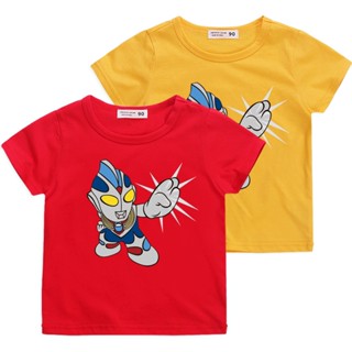 Ultraman เสื้อยืดการ์ตูนแขนสั้นฝ้ายการ์ตูนเด็ก 8 สีของอัลท์แมนz7mlb4kad2_05